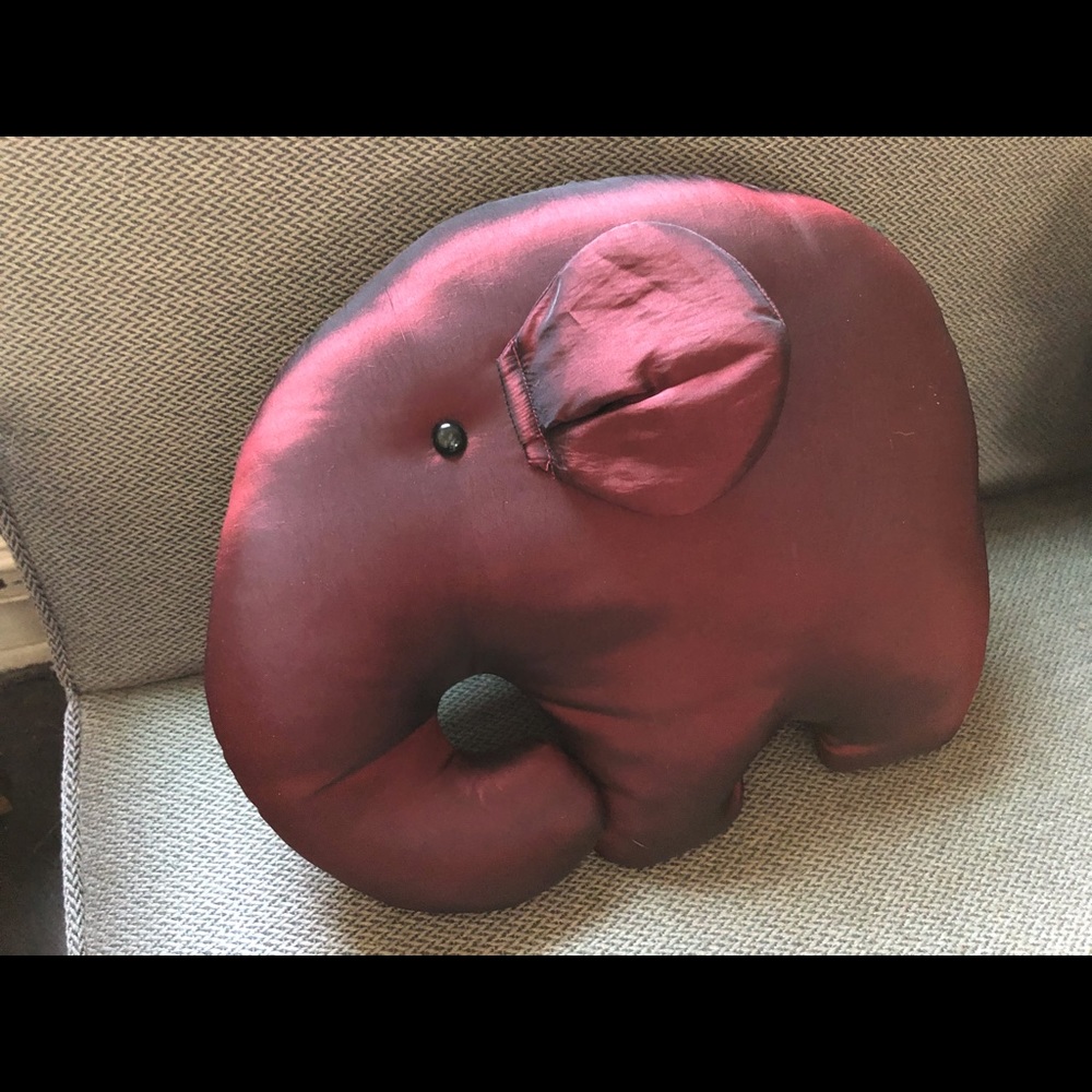 Silk Elephant Pillow from Thailand
